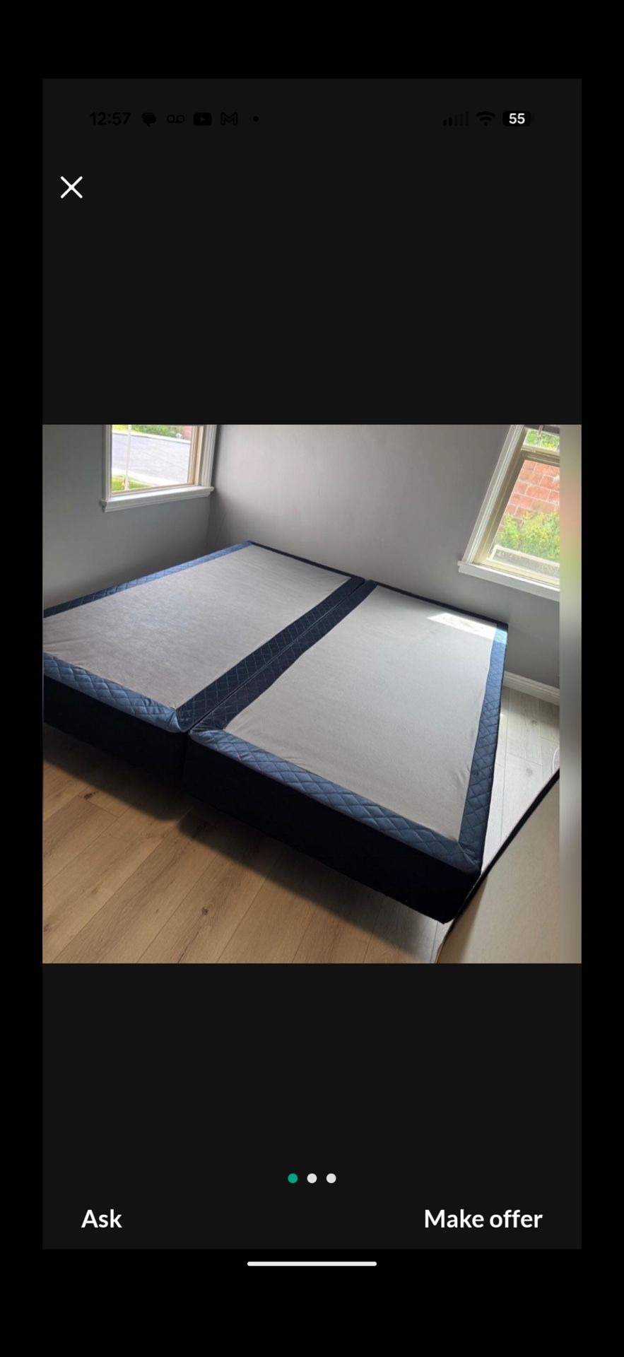 King Size Box Spring Frame Wood