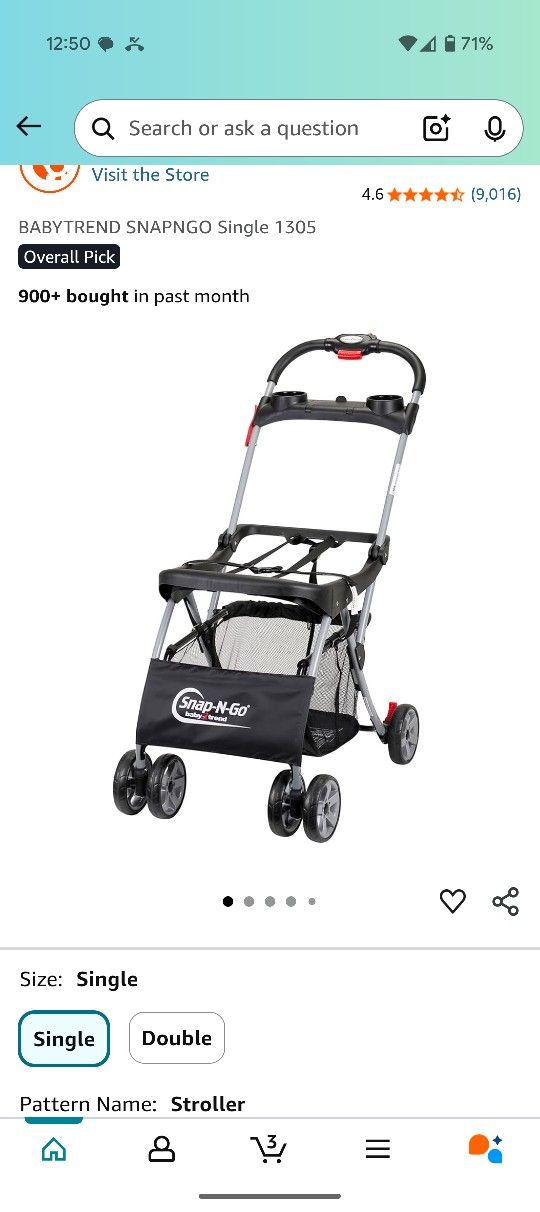 Single Stroller Frame
