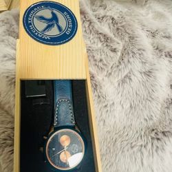 Leather ,wood  and stainless steel watches 