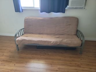 Moving Sale! Metal Futon Bed, Under-Desk Treadmill, Fully Assembled Metal Shed