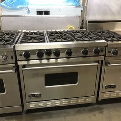 Viking 36”wide Gas Range Stove In Stainless Steel 