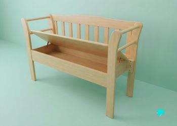 Solid Wood Storage Bench w Lift-Top Storage–Excellent Condition Dimensions:
W: 50" H:30.5" D:16.5