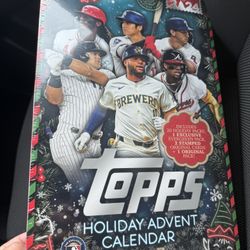 2024 Topps Baseball Holiday Advent Calendar New In Box