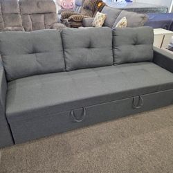 Brand New Sofa Full Out Bed Dark Grey $349
