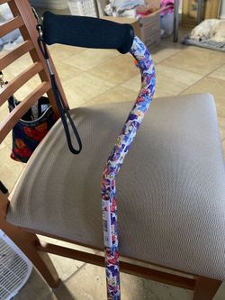 Aluminum Cane Butterfly Design Great Condition