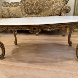 Marble Coffee Table With 2 End Tables