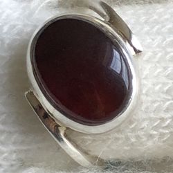 Chic Hand Made New Ring, Beautiful Color Aqeeq Yamani  (agate) Silver Ring,size 7.5,please Look At My Profile To See All 