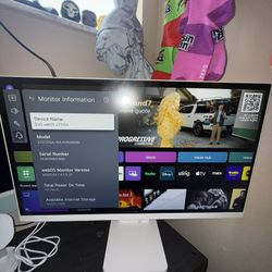 LG - 27" IPS UHD 60Hz 5ms Smart Monitor with HDR10 (HDMI, USB-C) - White