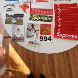 Lot Of Supreme Stickers And Accessories 