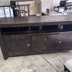 Brown tv stand