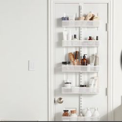 Hanging White Metal Storage Rack