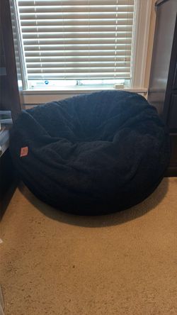 CordaRoy's Plush Bean Bag Convertible Bean Bag Chair - Machine-Washable Plush Fabric Cover  Full Size - Indigo
