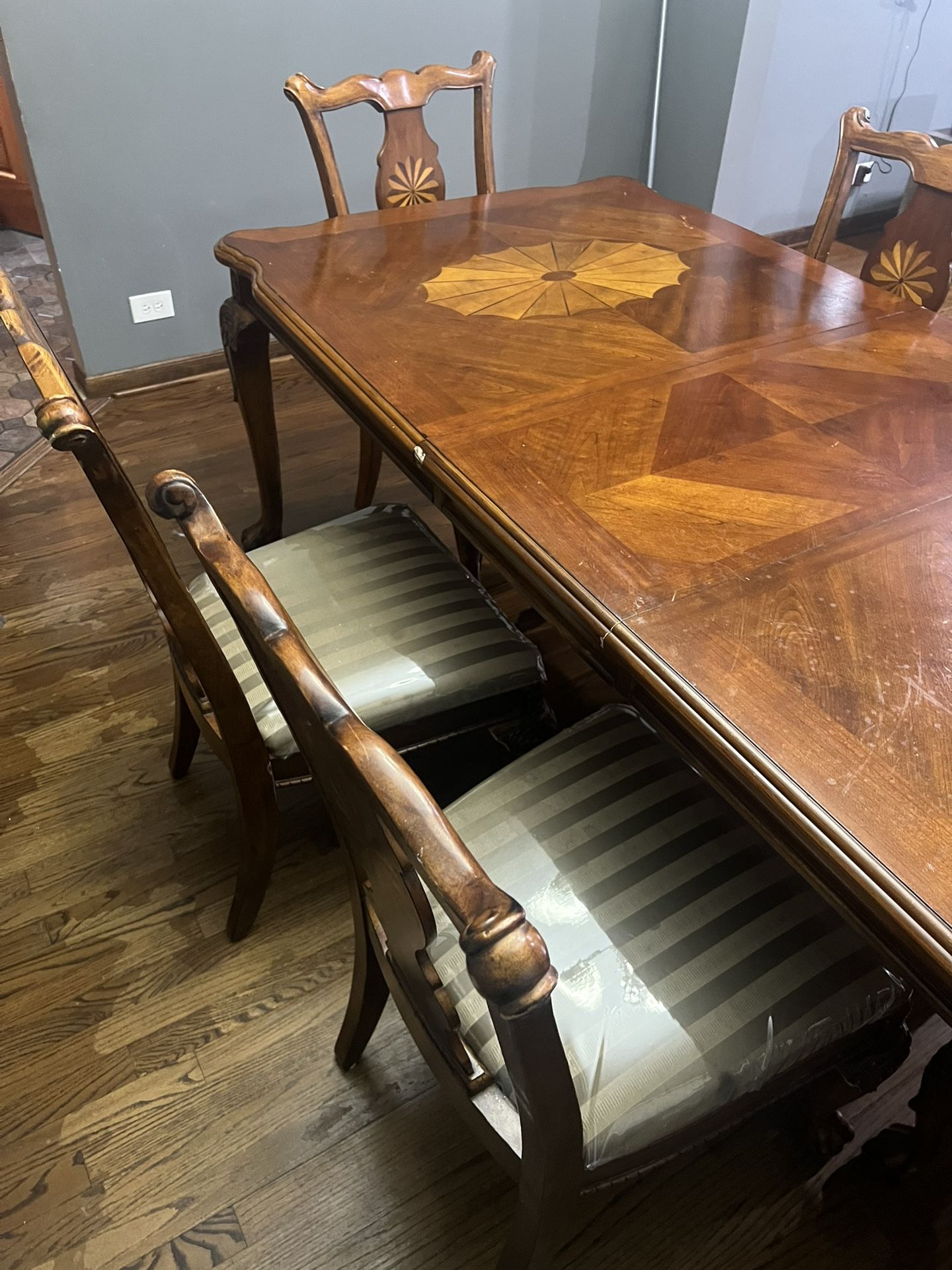 Wooden Table 6 Chairs