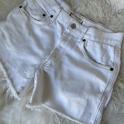 Pre People White Jean Shorts 27