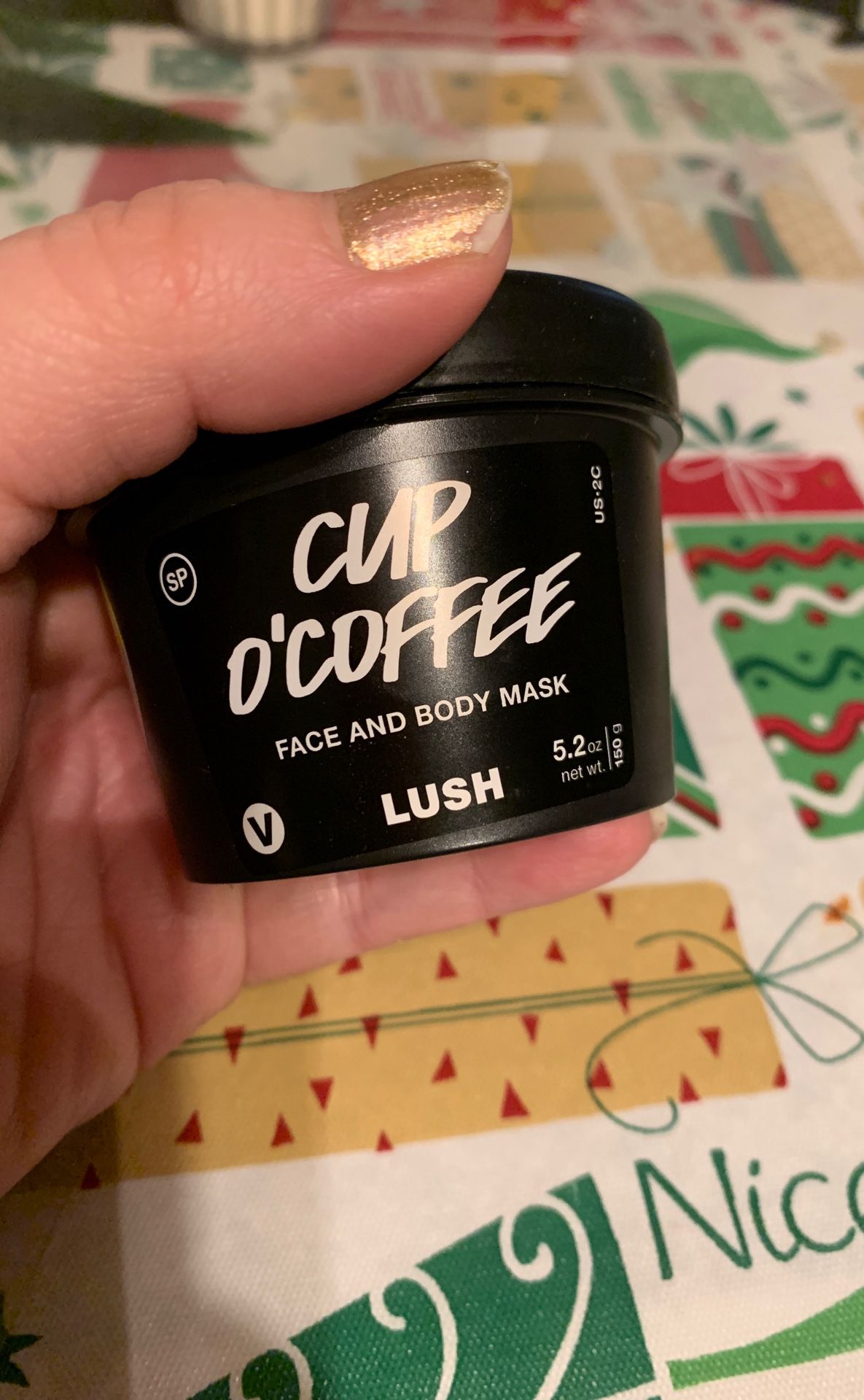 Brand new LUSH cup o’coffee face and body mask