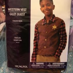 Western Vest Costume Child Size L/XL-NEW