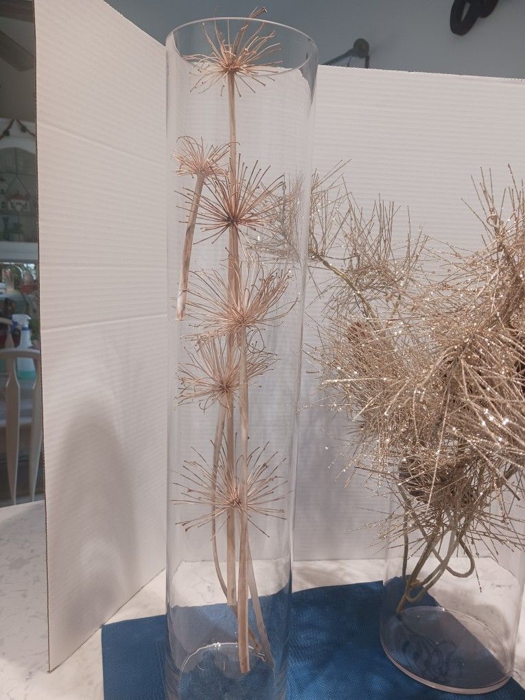 Cylinder Glass Vases.