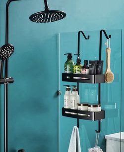 2-Tier Hanging Shower Caddy, Rustproof White - Bathroom - Storage &  Organizer
