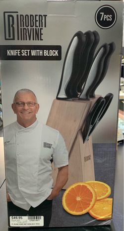 Robert Irvine 7- pc Chef’s Knife Set, Nee in Box!