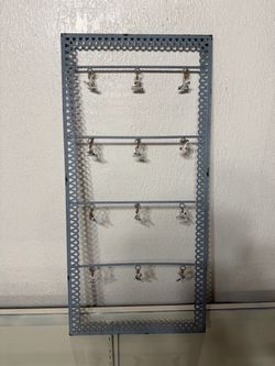 Vintage Style Metal Photo Display Frame with 12 Clips – Wall Organizer