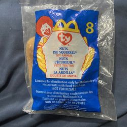Mcdonald’s Ty Beanie Baby Nuts The Squirrel 