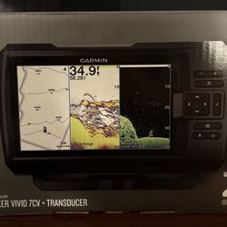 Garmin Striker Vivid 7cv + Transducer Fish Finder