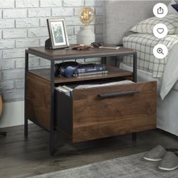 Sauder drawer nightstand with open shelf