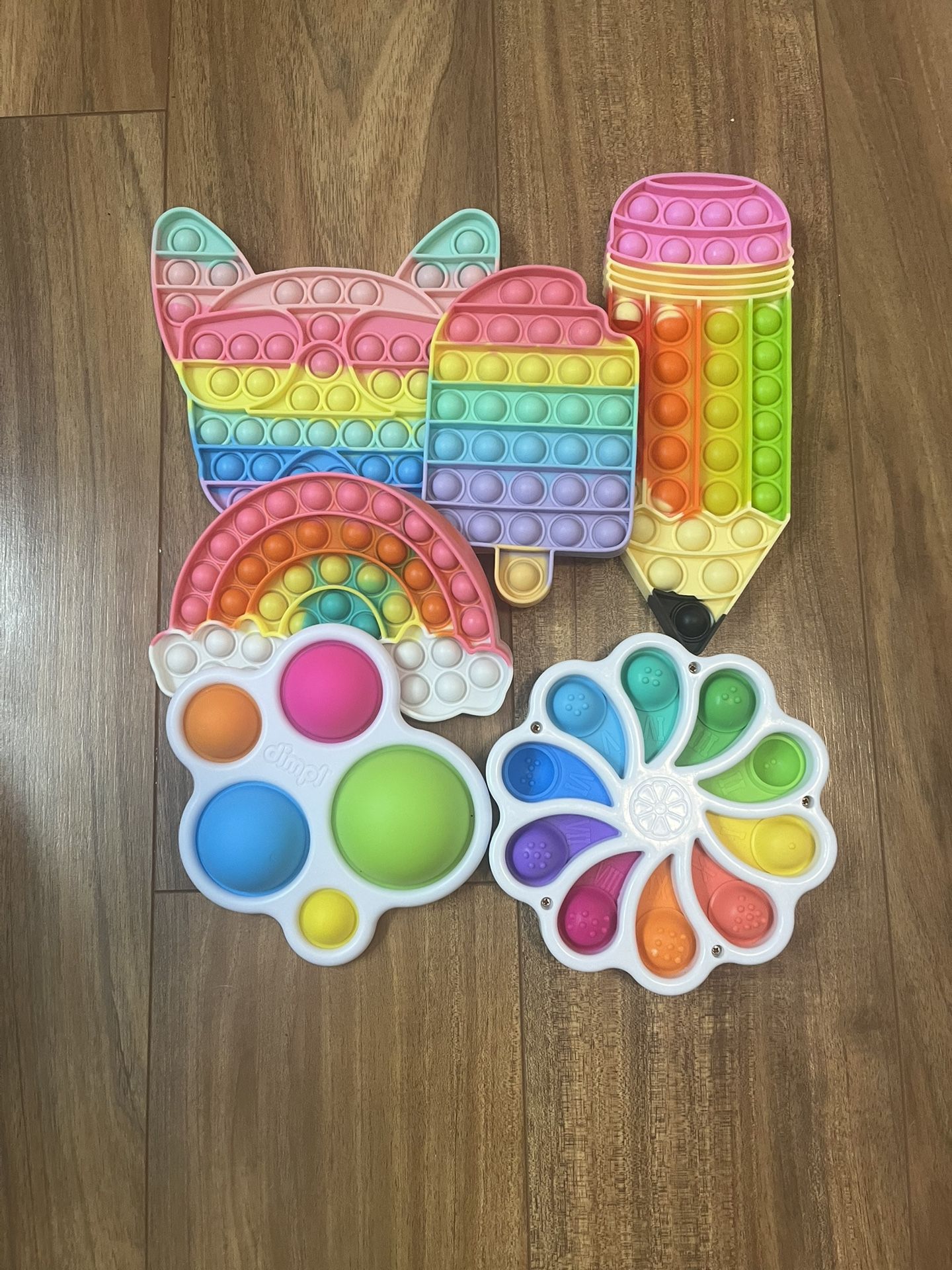 Colorful Pop It Fidget Toy Bundle – Great Condition