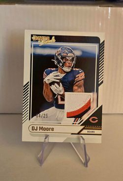 2024 Panini Donruss Football Dj Moore Donruss Threads /25 Patch TRIPLE COLOR!!
