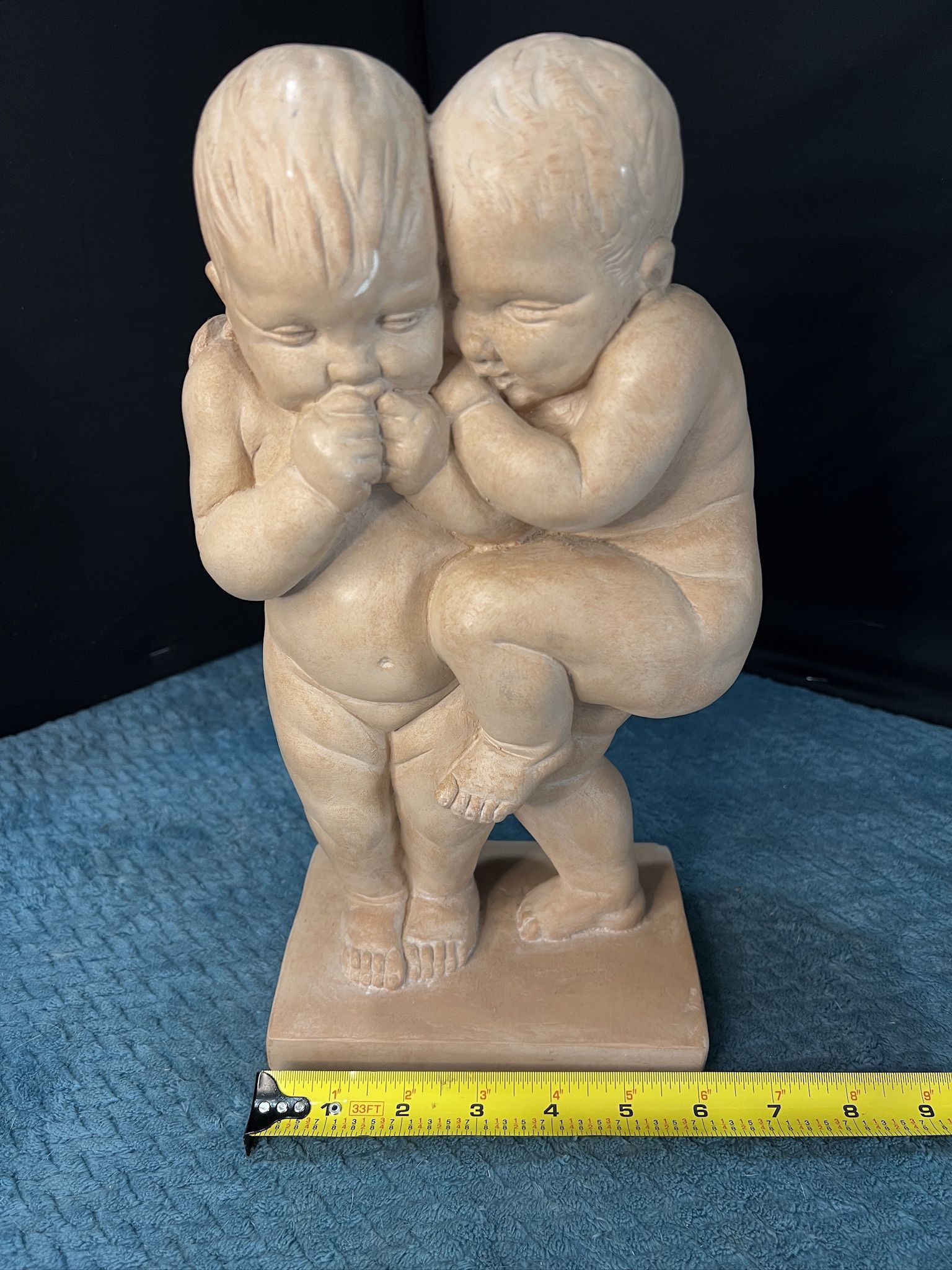 Twin Cherubs Stone Statue