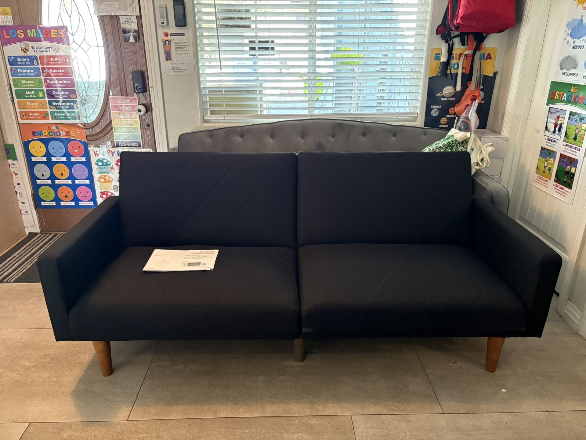 NEW Black Futon