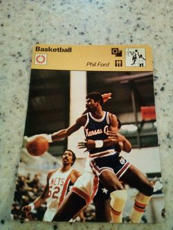 Vintage 1979 sportscaster basketball/ Phil ford/ olympic collector card # 79-15