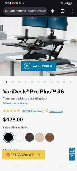 Varidesk desk platform that lifts