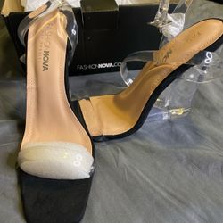 Fashion Nova Clear Wedges