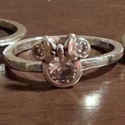 Pandora Disney Authentic Brand New Minnie Mouse Head Rings Sterling Silver Size 7 & 8 Available