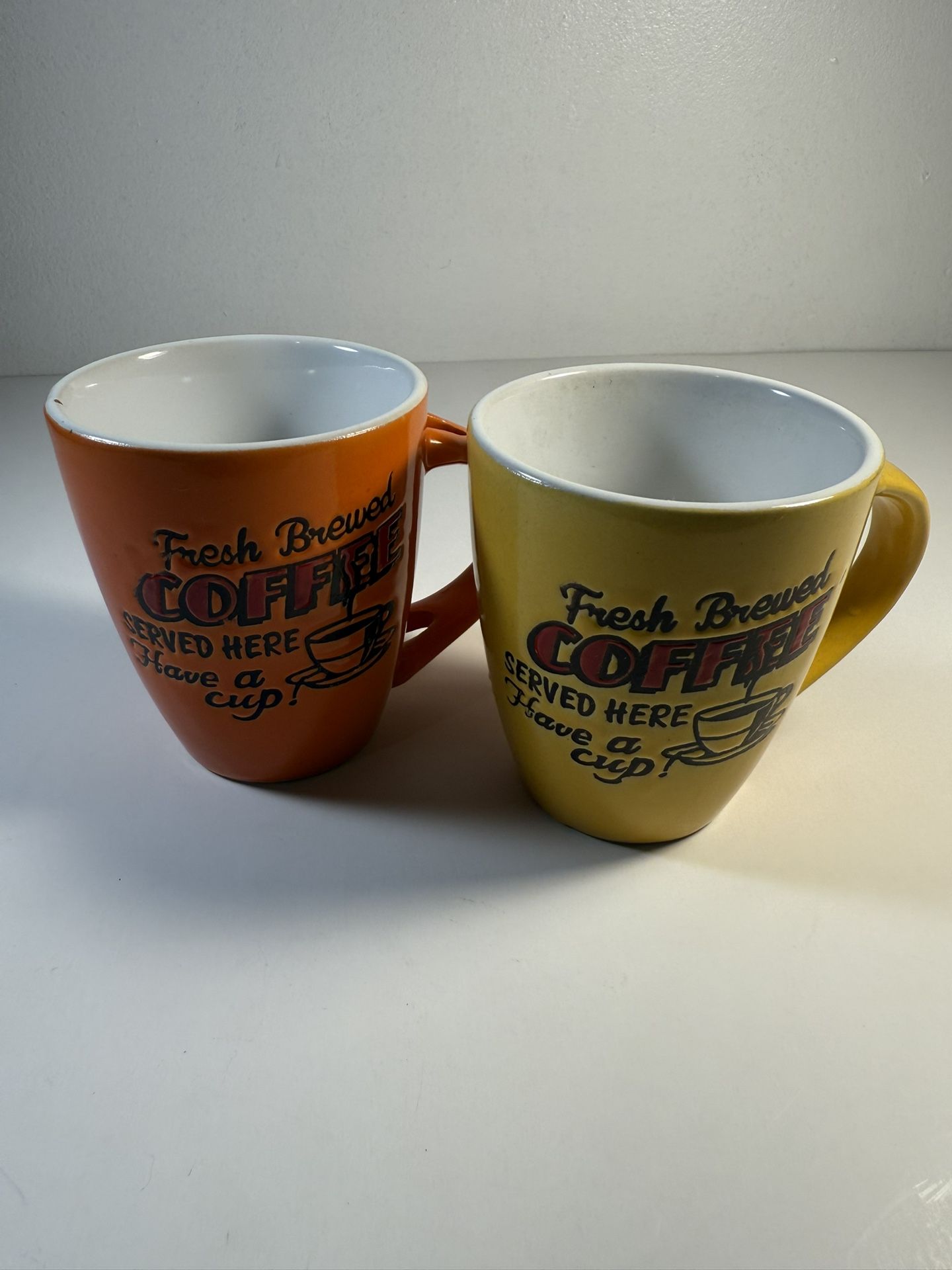 Vintage Fresh Brewed Coffee Mugs (Set of 2 ) 7 Ounce
