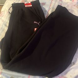 Puma Ladies Fleece Straight Leg Pants 