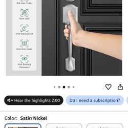 DS10 Keypad Door Lock with Handle Set with Fingerprint
