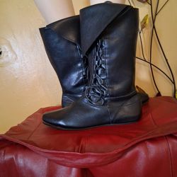 Unisex Leather Boots, Casual wear Costume Cosplay, Renaissance.\nHalloween