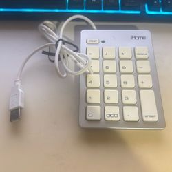 iHome Wired USB Numeric Keypad for Apple Mac iMac MacBook Pro/Air Laptops and Desktop Computers, Slim Compact and Portable, Wide 20 Key Numerical Nump