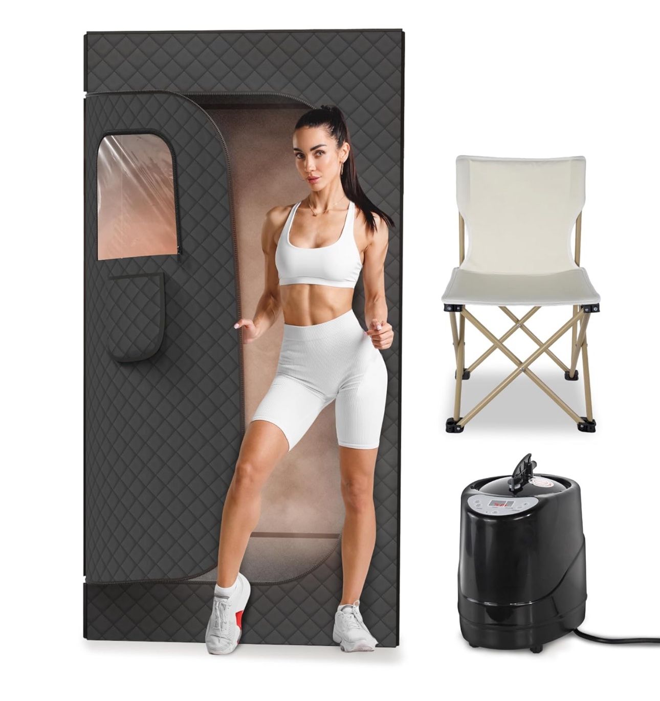 Indoor Sauna Tent with 3L 1200W Steamer
