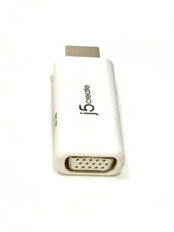 j5create HDMI to VGA Video Adapter Converter with Audio - White