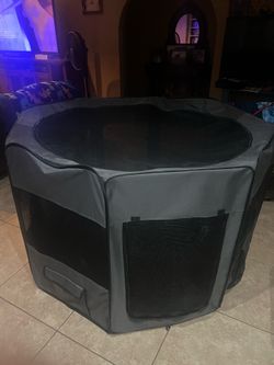 grey Frisco soft-sided exercise playpen for dogs, cats, or small pets