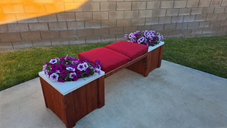 Bench with built in planters