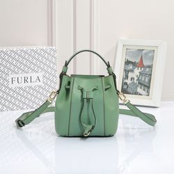 Furla Miastella Mini Patchwork Shoulder Bag Green
