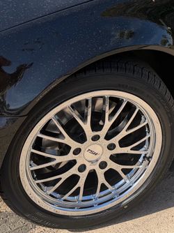 17x8β TSW Chrome Snetterton Wheels On Dunlap SP 5000 Mβs 5-120