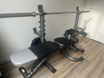 Complete Olympic home gym + treadmill