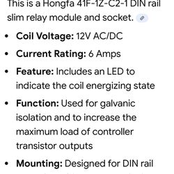 DIN Relay With Fuse And Rail 15 Pack