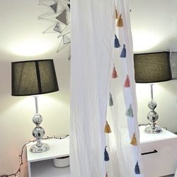 Canopy Tent with Decorative Tassels + Matching Pillow 🌿✨