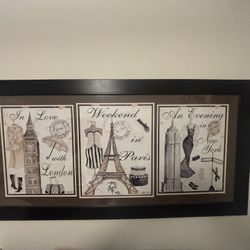 Art Paris, London & New York Theme - Large Framed Wall